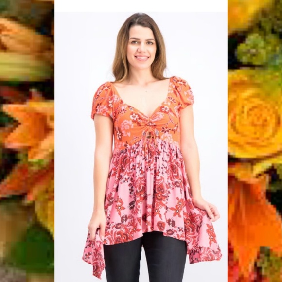 FREE PEOPLE The La Bamba Babydoll Top - Picture 1 of 7